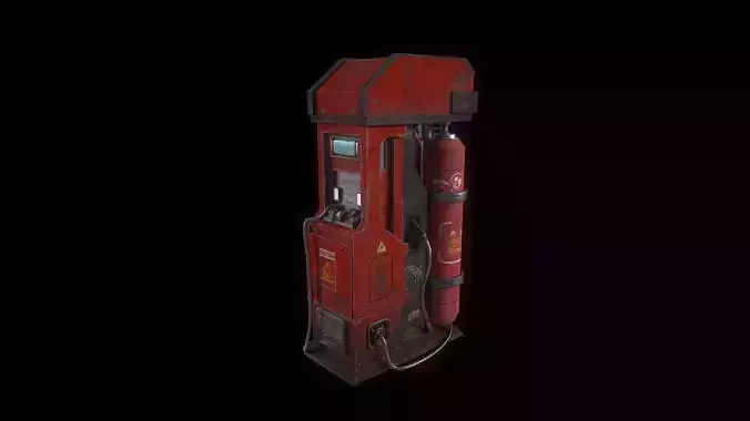 3D Sci-Fi Gas Station 