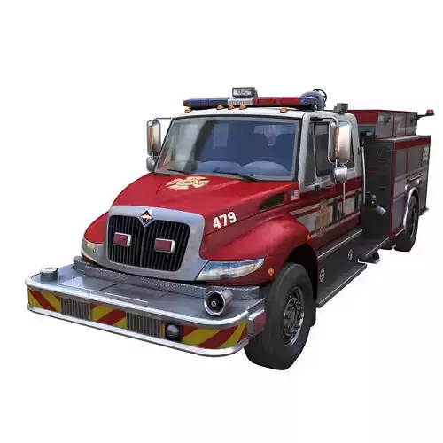 Durastar Crewcab Firetruck Low-poly 3D model