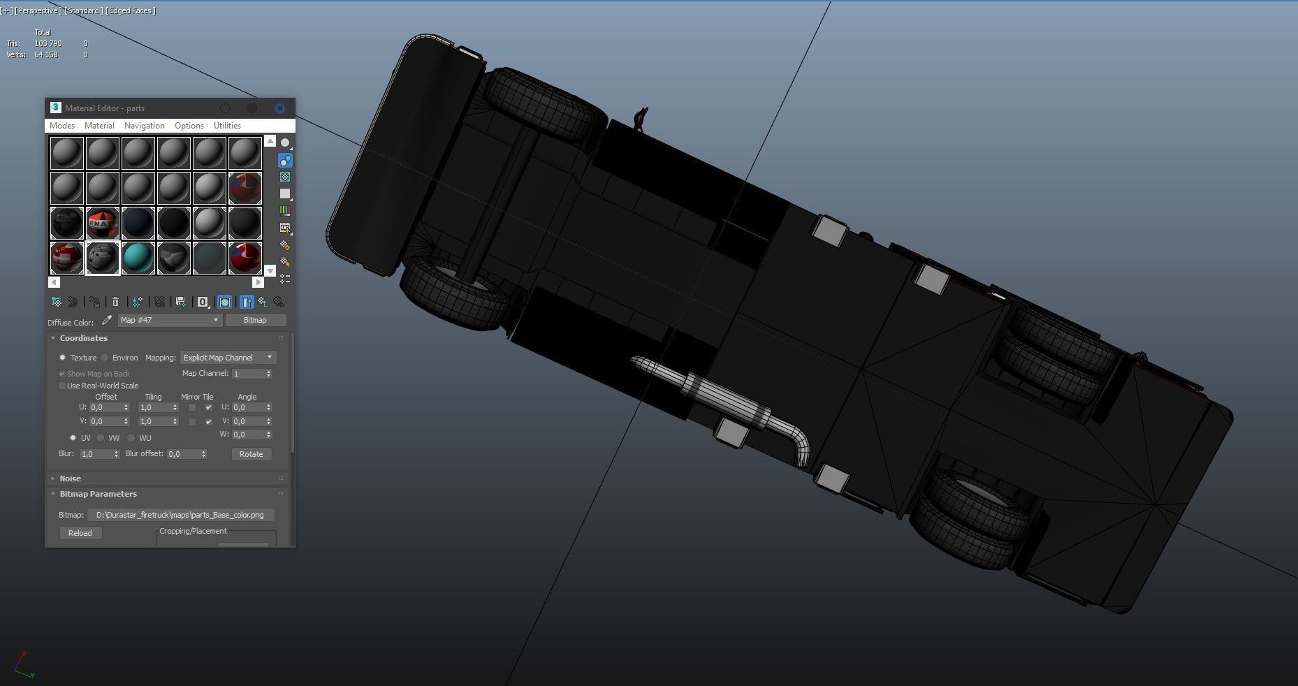 Durastar Crewcab Firetruck Low-poly 3D model_43