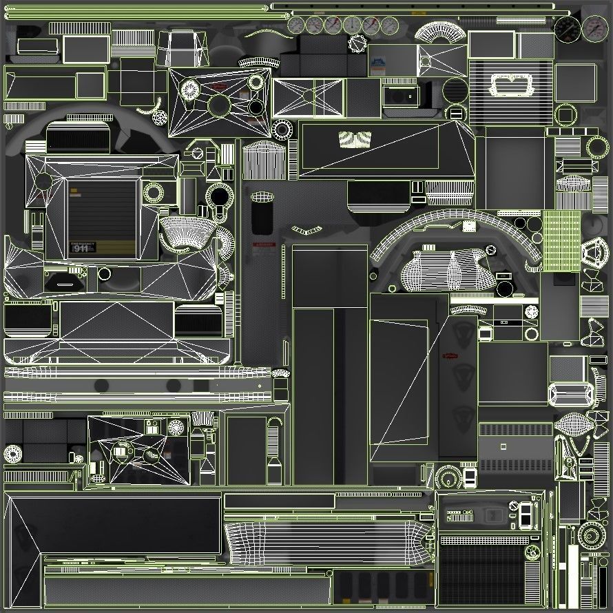 Durastar Crewcab Firetruck Low-poly 3D model_47