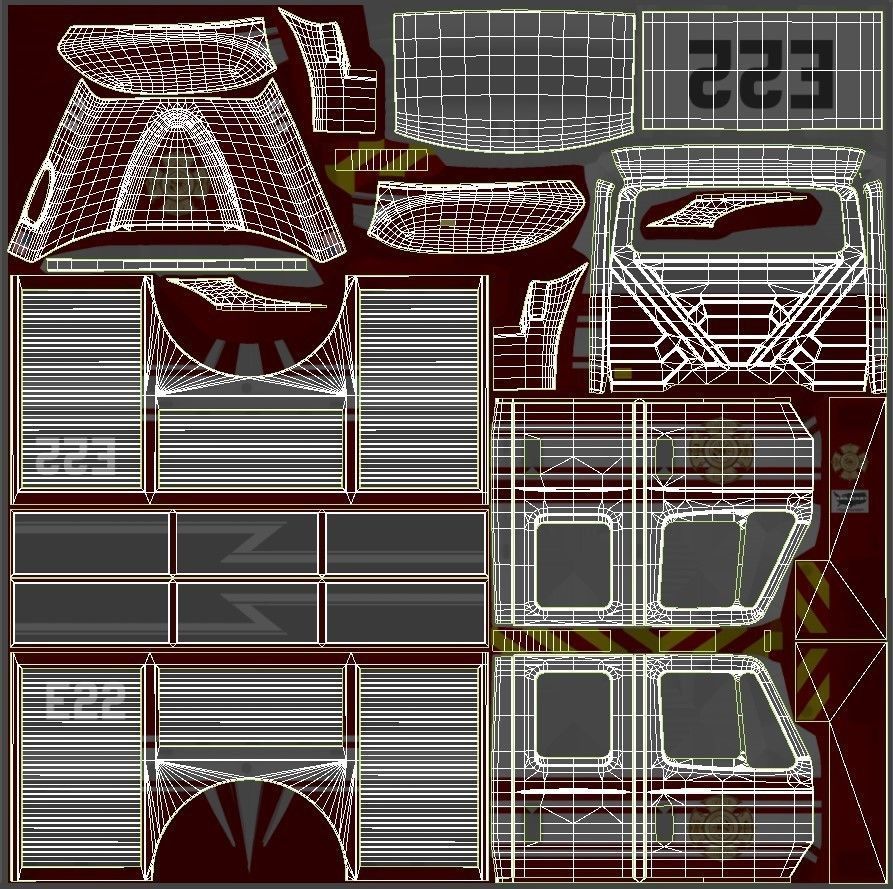 Durastar Crewcab Firetruck Low-poly 3D model_49