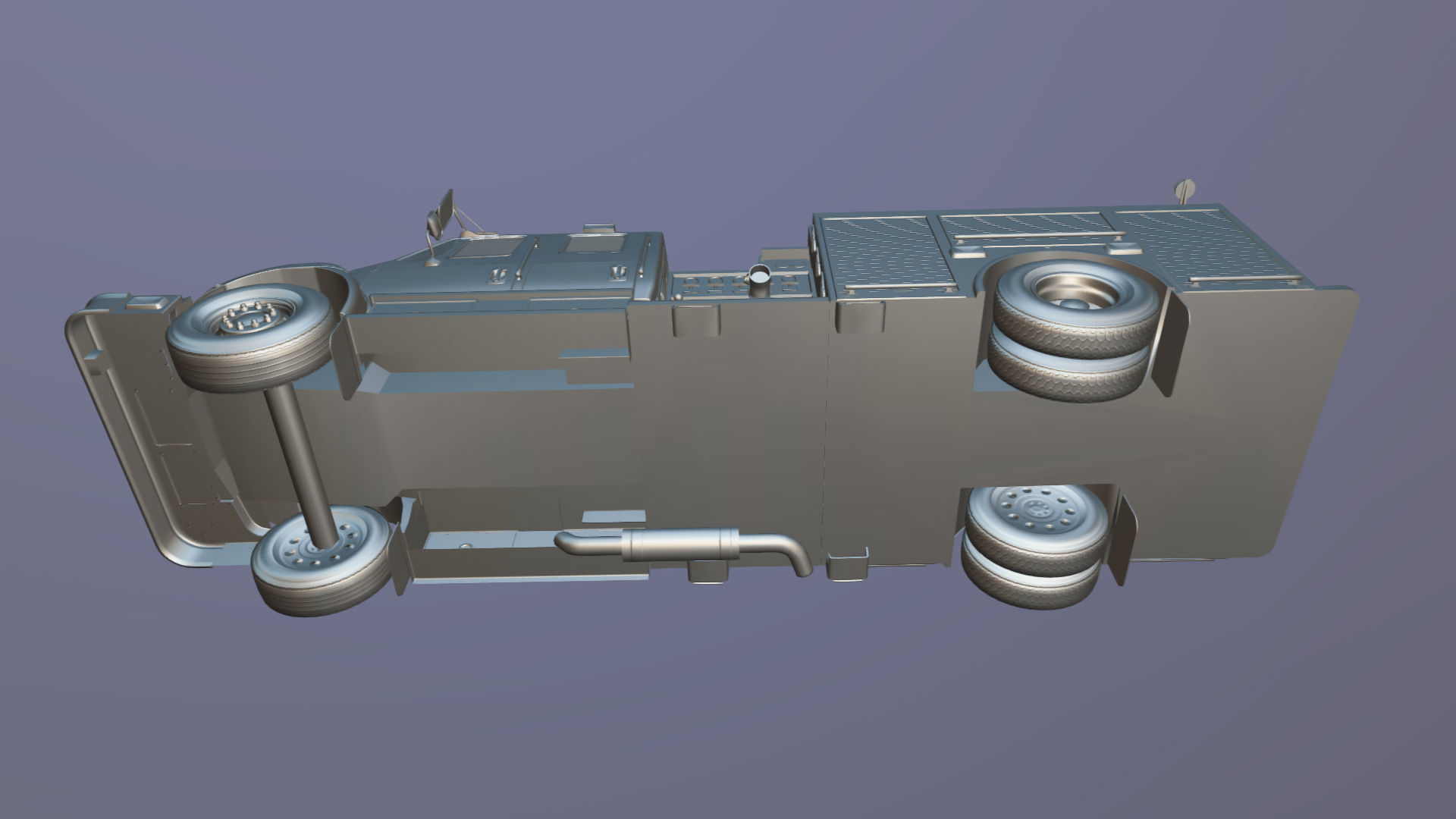 Durastar Crewcab Firetruck Low-poly 3D model_39