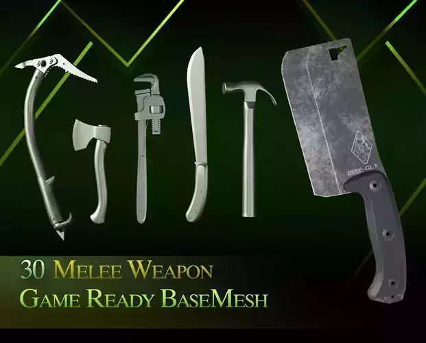 Melee weapon Low-poly 3D model