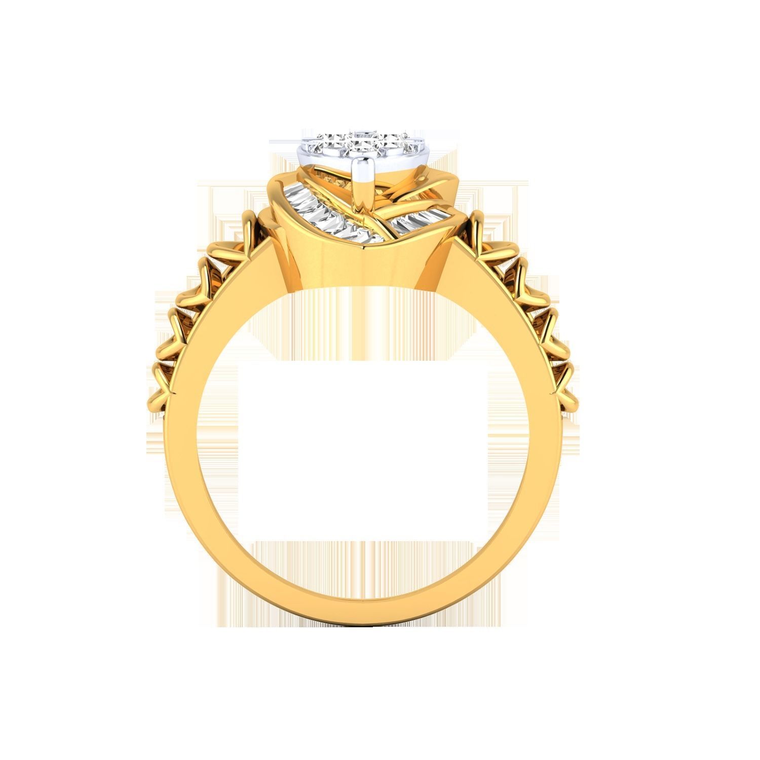 Women Wedding Engagement Ring STL OBJ FBX Renders Details 3D print model_23