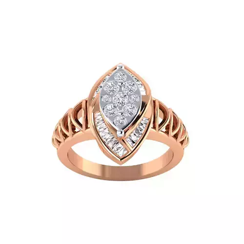 Women Wedding Engagement Ring STL OBJ FBX Renders Details