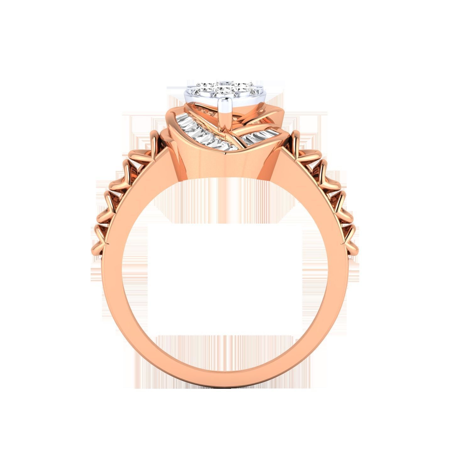 Women Wedding Engagement Ring STL OBJ FBX Renders Details 3D print model_7