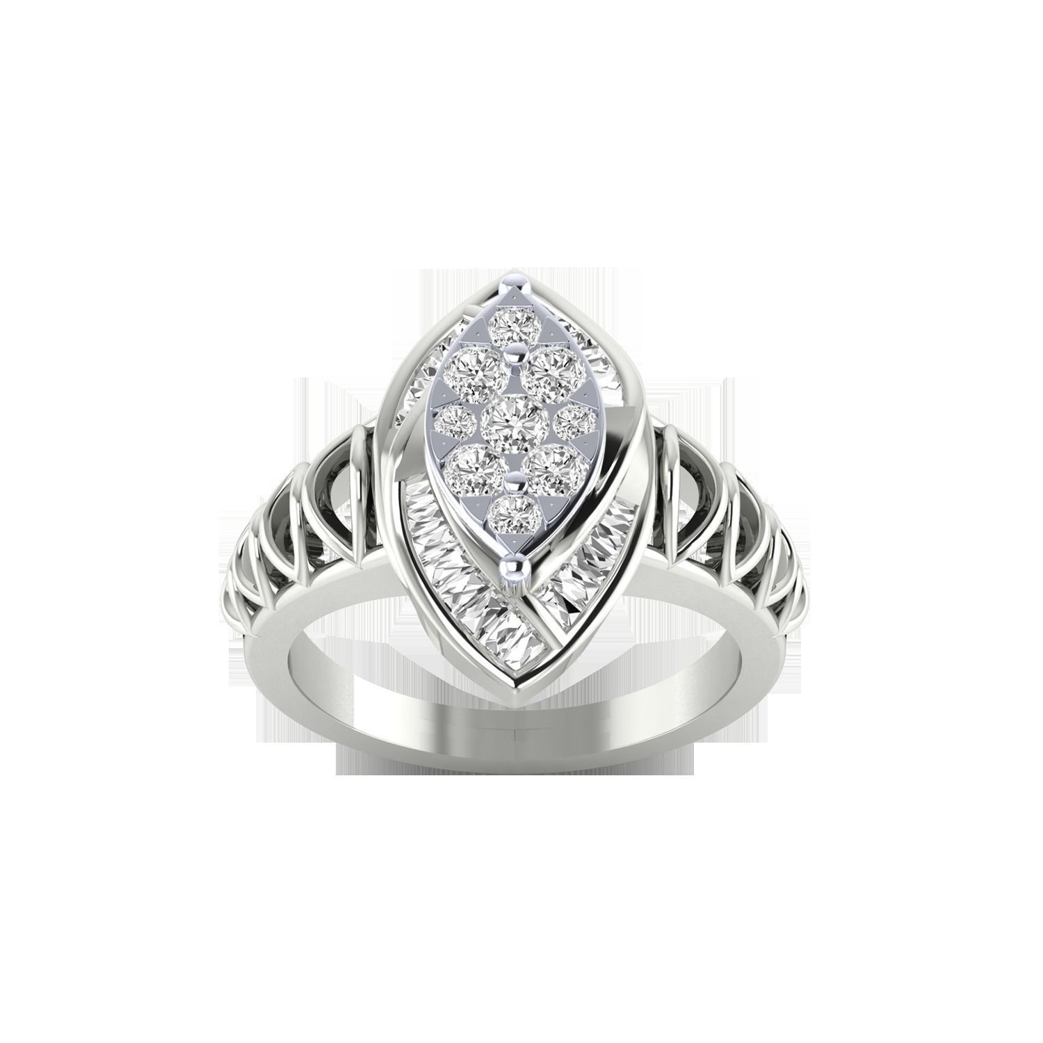 Women Wedding Engagement Ring STL OBJ FBX Renders Details 3D print model_13