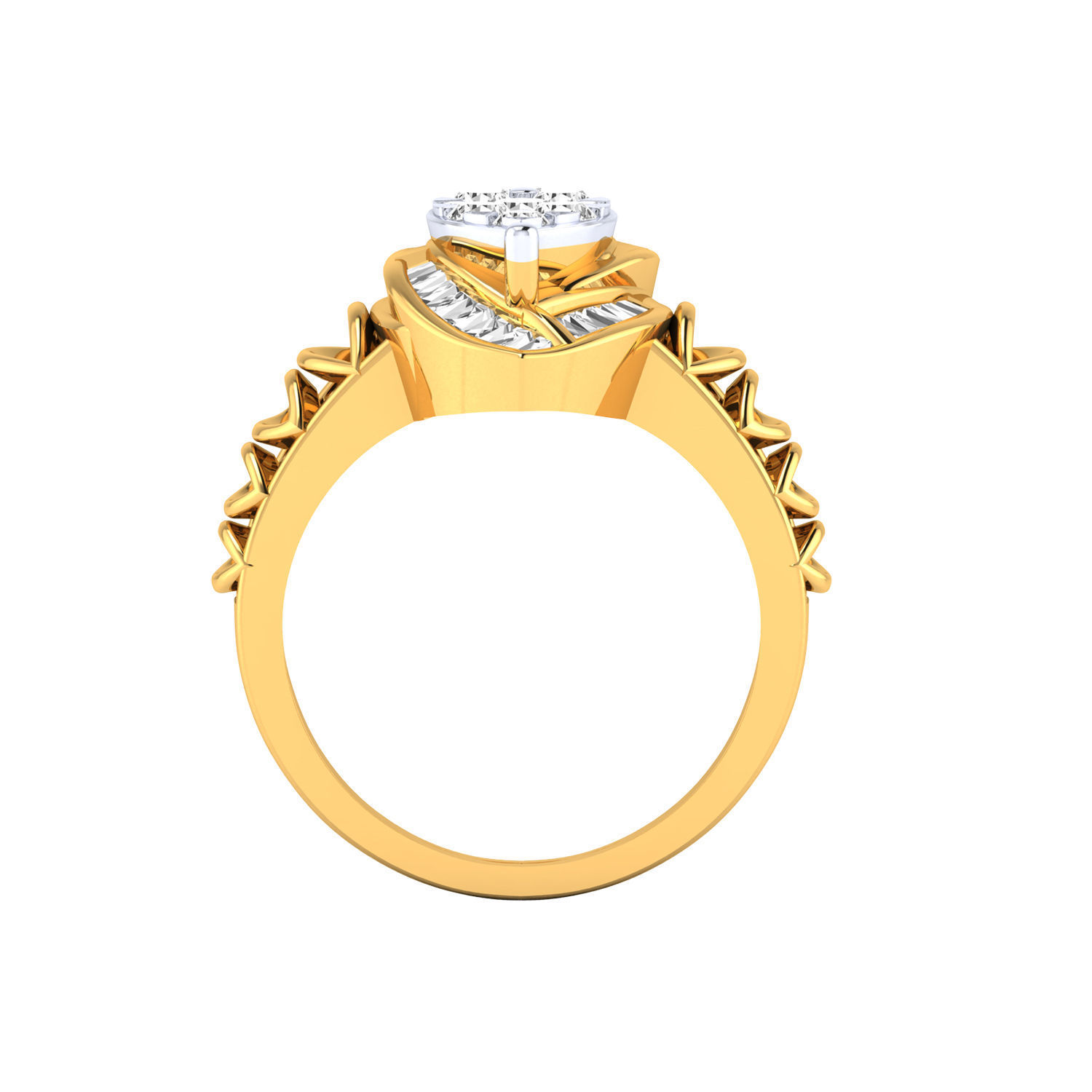 Women Wedding Engagement Ring STL OBJ FBX Renders Details 3D print model_22