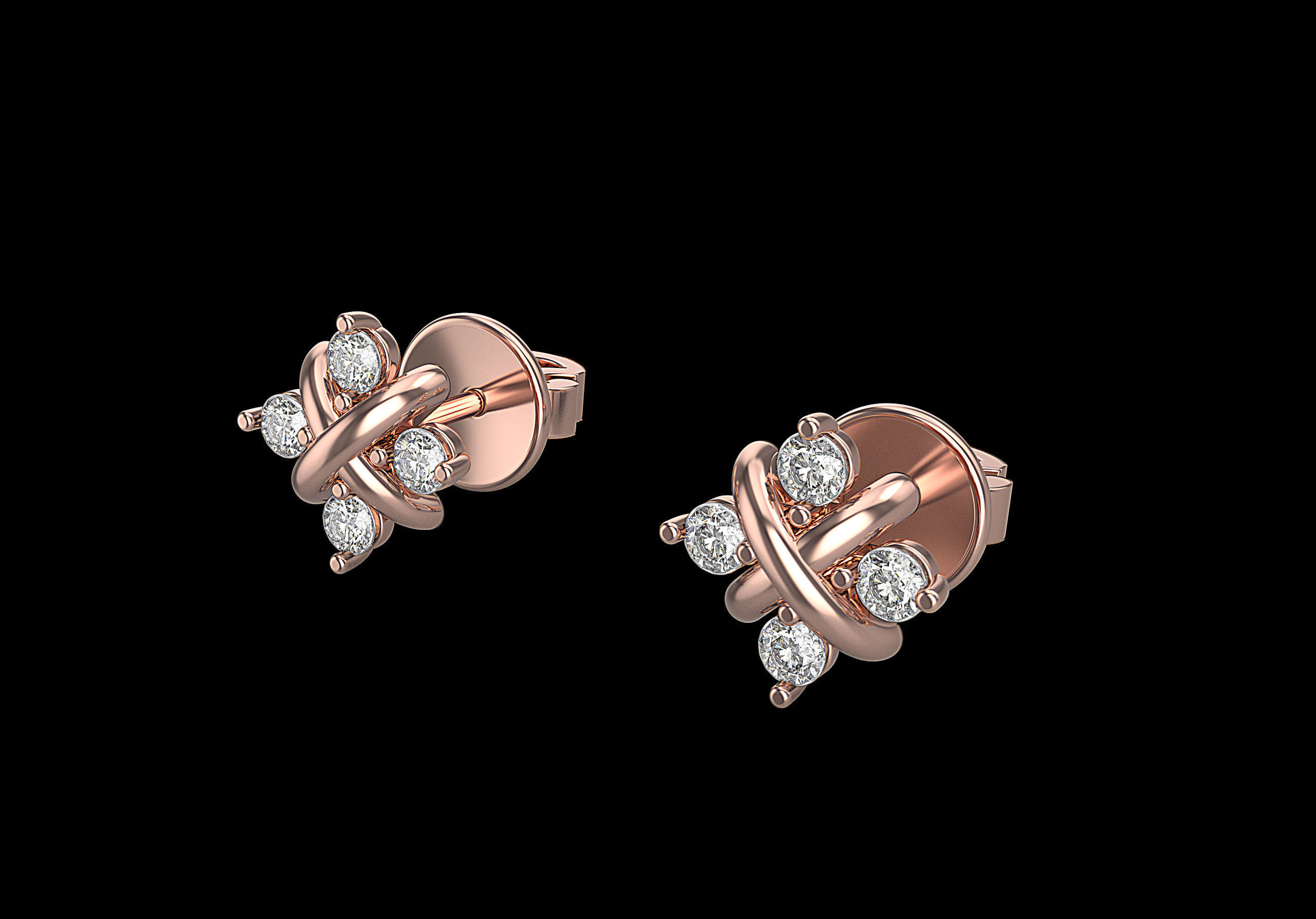 Fashion puset earrings by Tiffany Co 3D print model_34