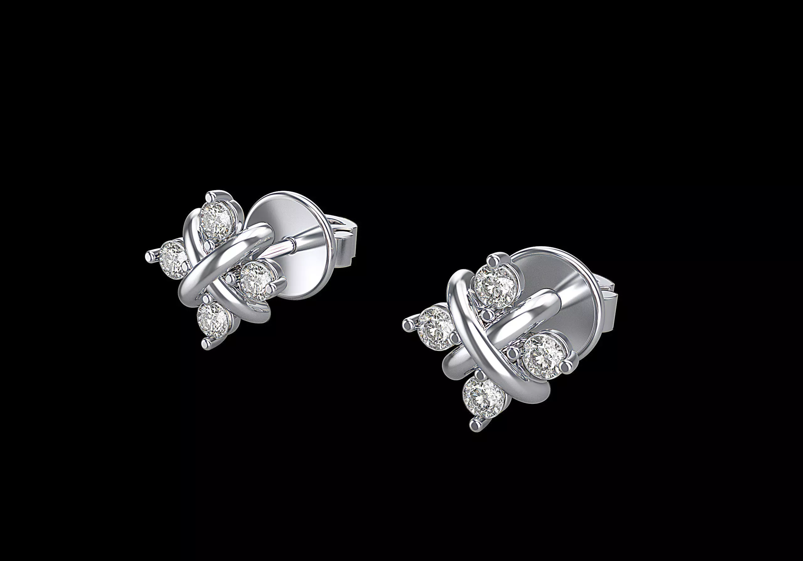 Fashion puset earrings by Tiffany Co 3D print model_0