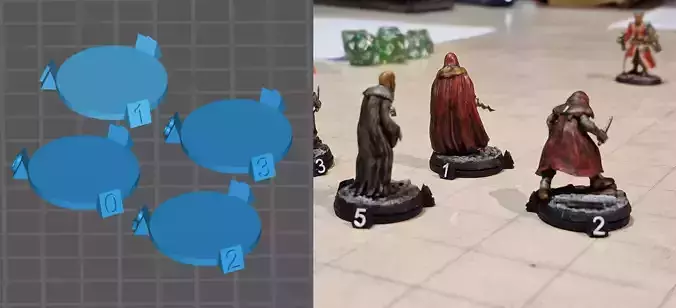 Numbered markers for 25mm bases Free 3D print model