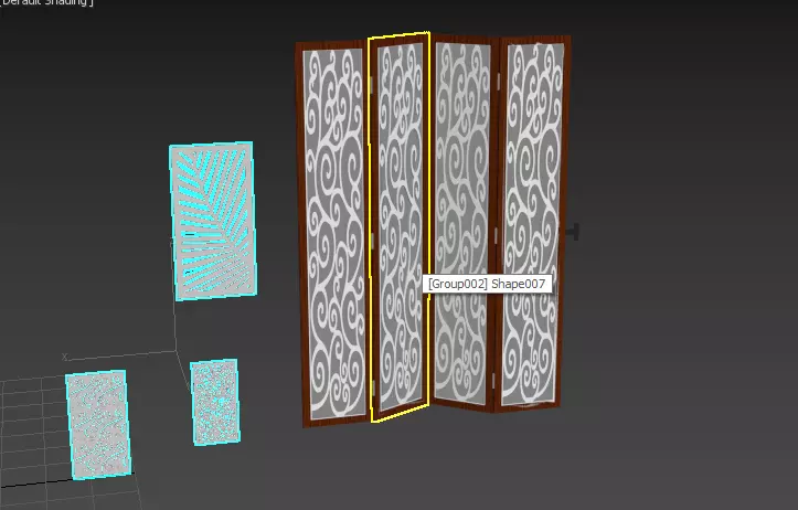 Folding Partition CNC Room Divider Free 3D model