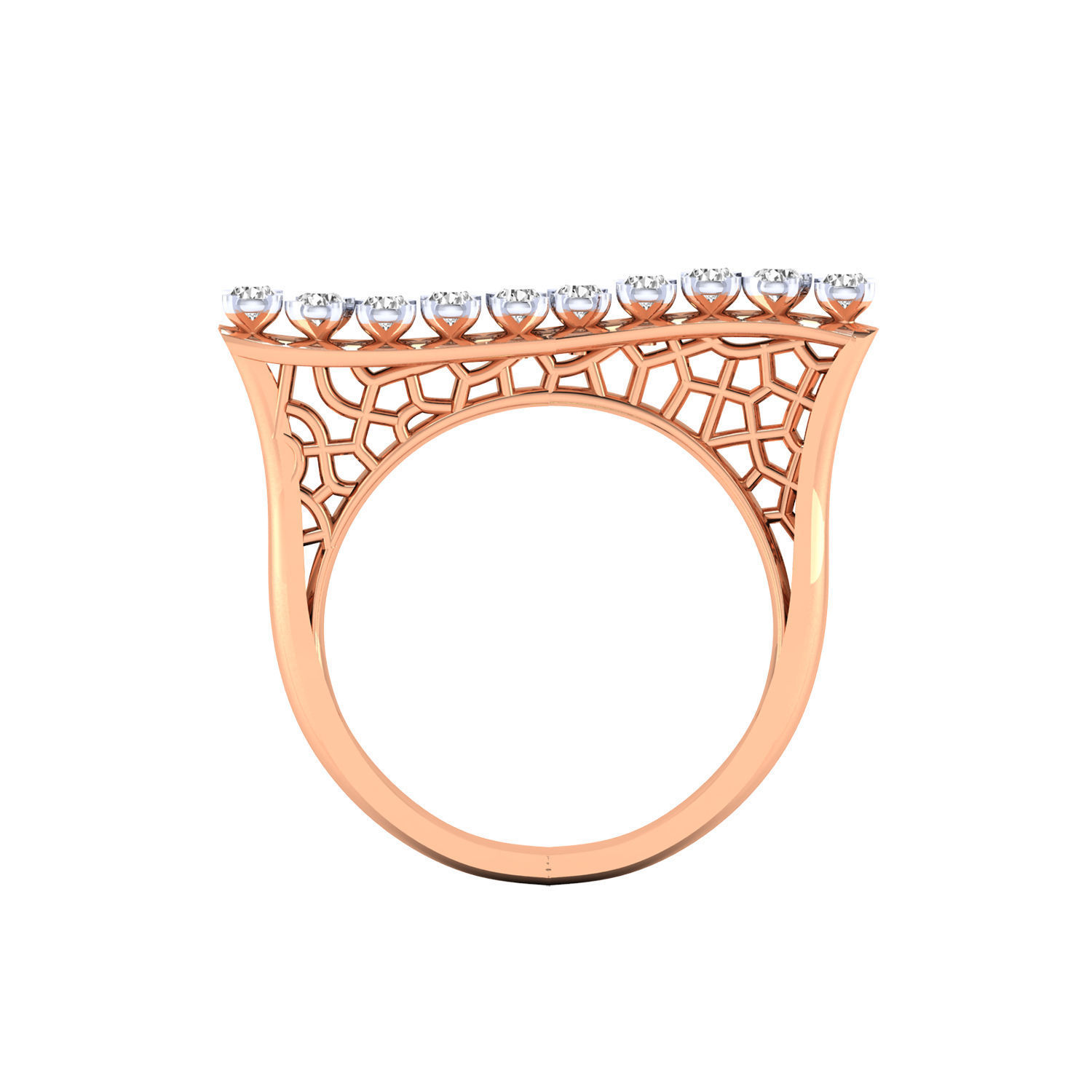 Women Wedding Engagement Ring STL OBJ FBX Renders Details 3D print model_1