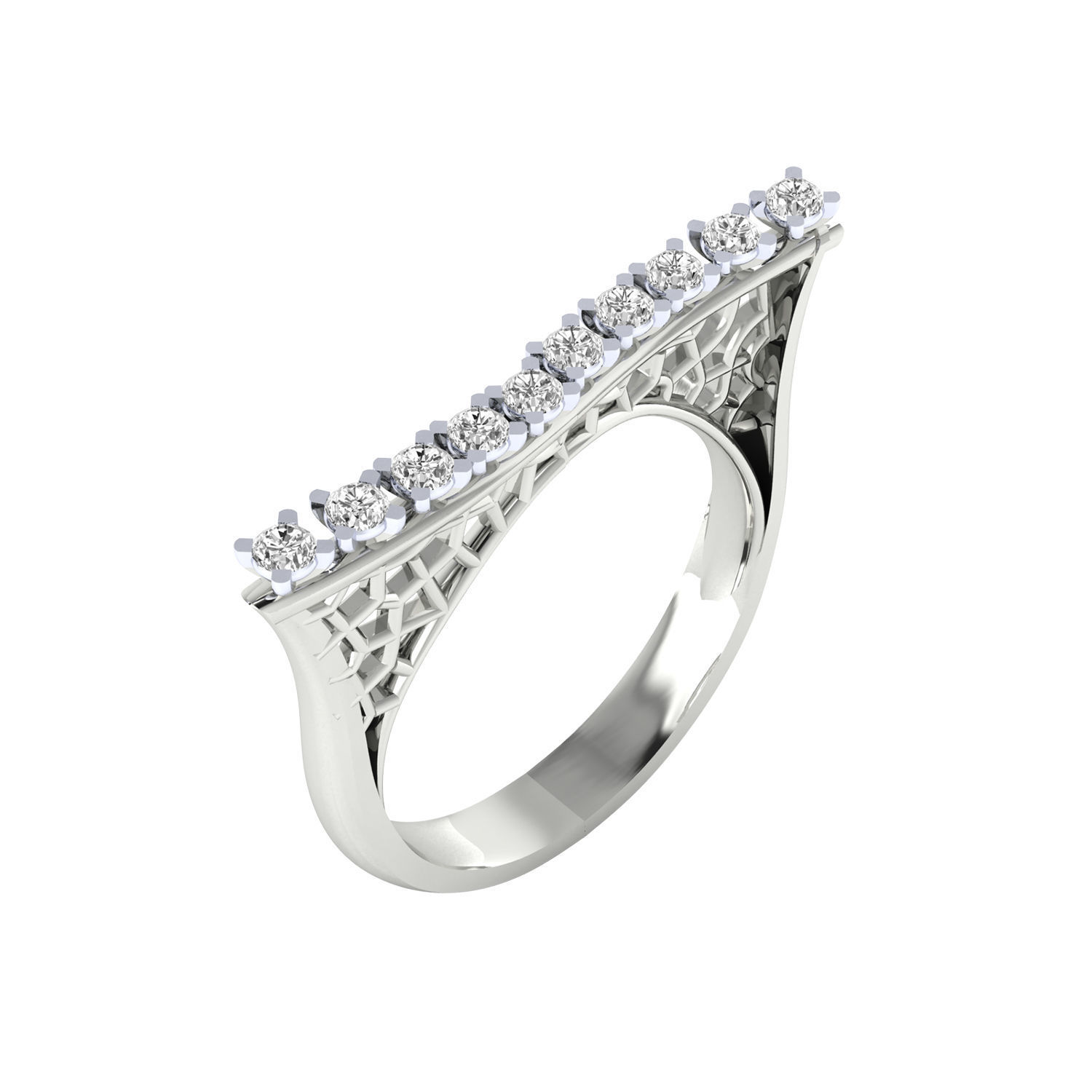 Women Wedding Engagement Ring STL OBJ FBX Renders Details 3D print model_10