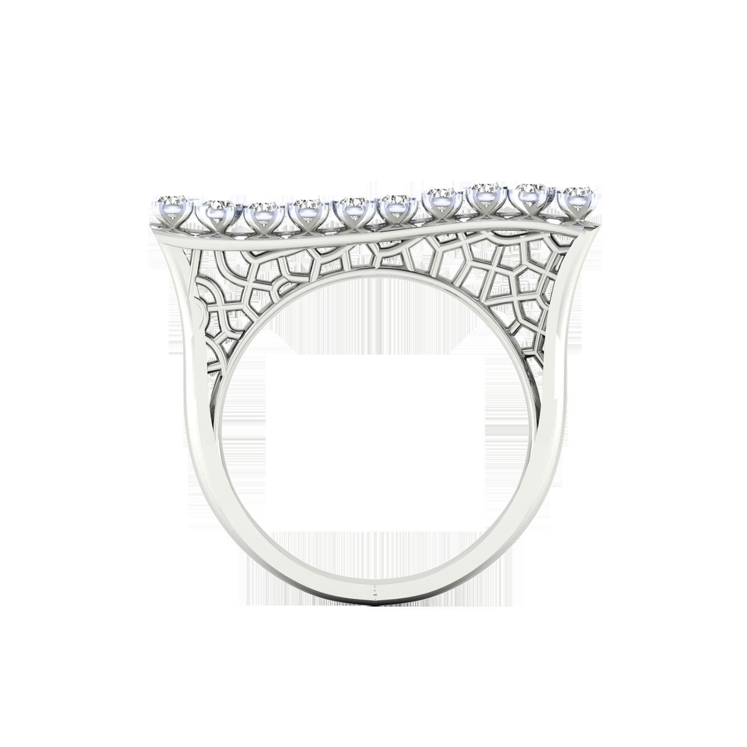 Women Wedding Engagement Ring STL OBJ FBX Renders Details 3D print model_9