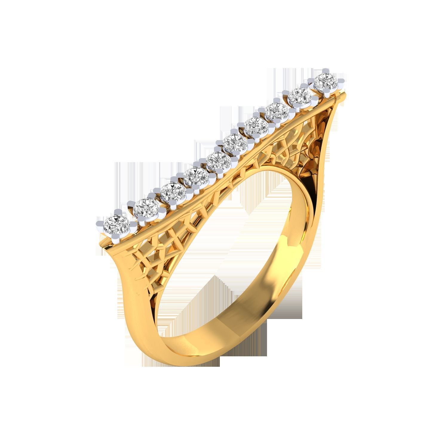 Women Wedding Engagement Ring STL OBJ FBX Renders Details 3D print model_19