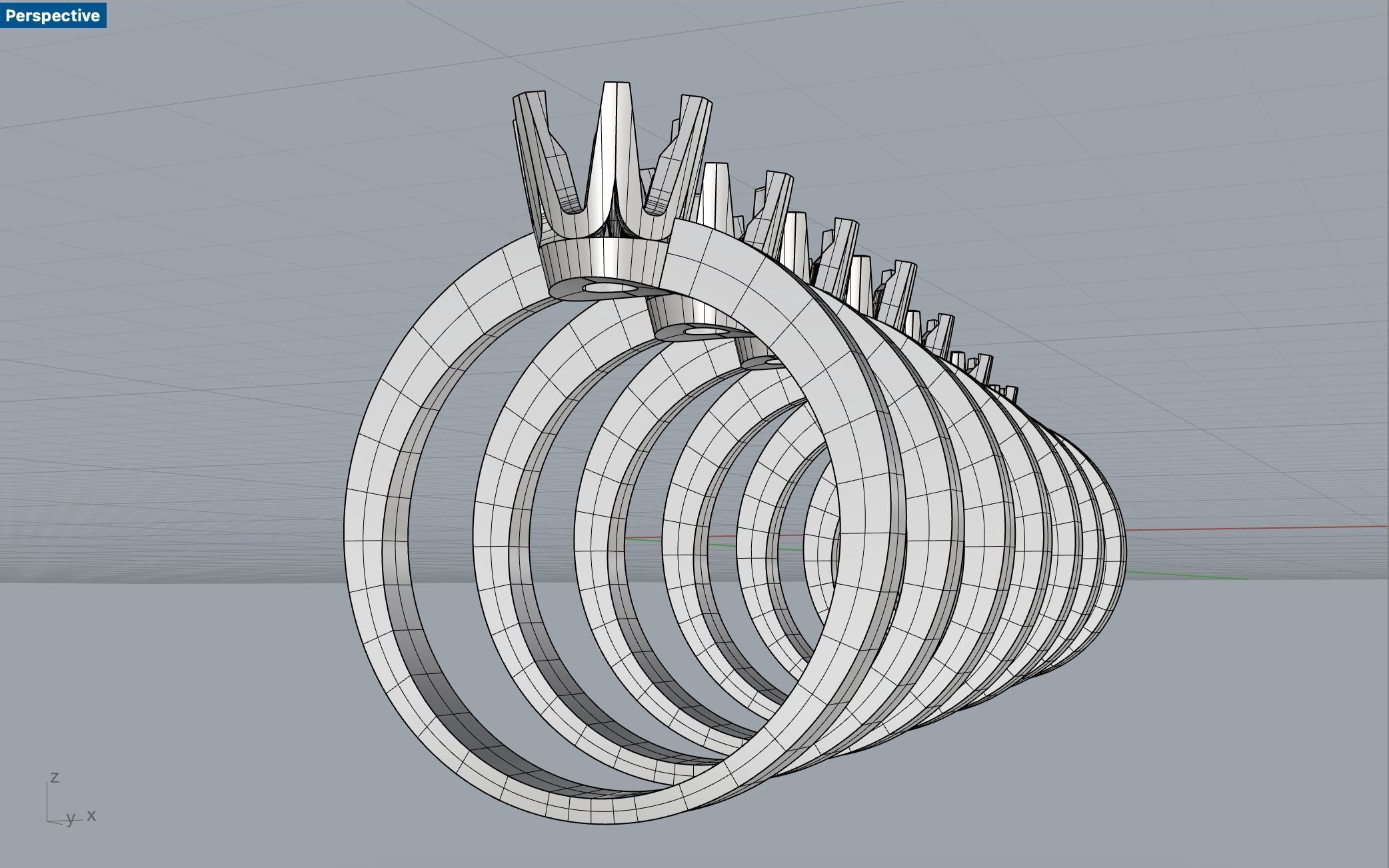 Python Rhino3D Automation Crown Head Rings 3D model 3D printable | CGTrader