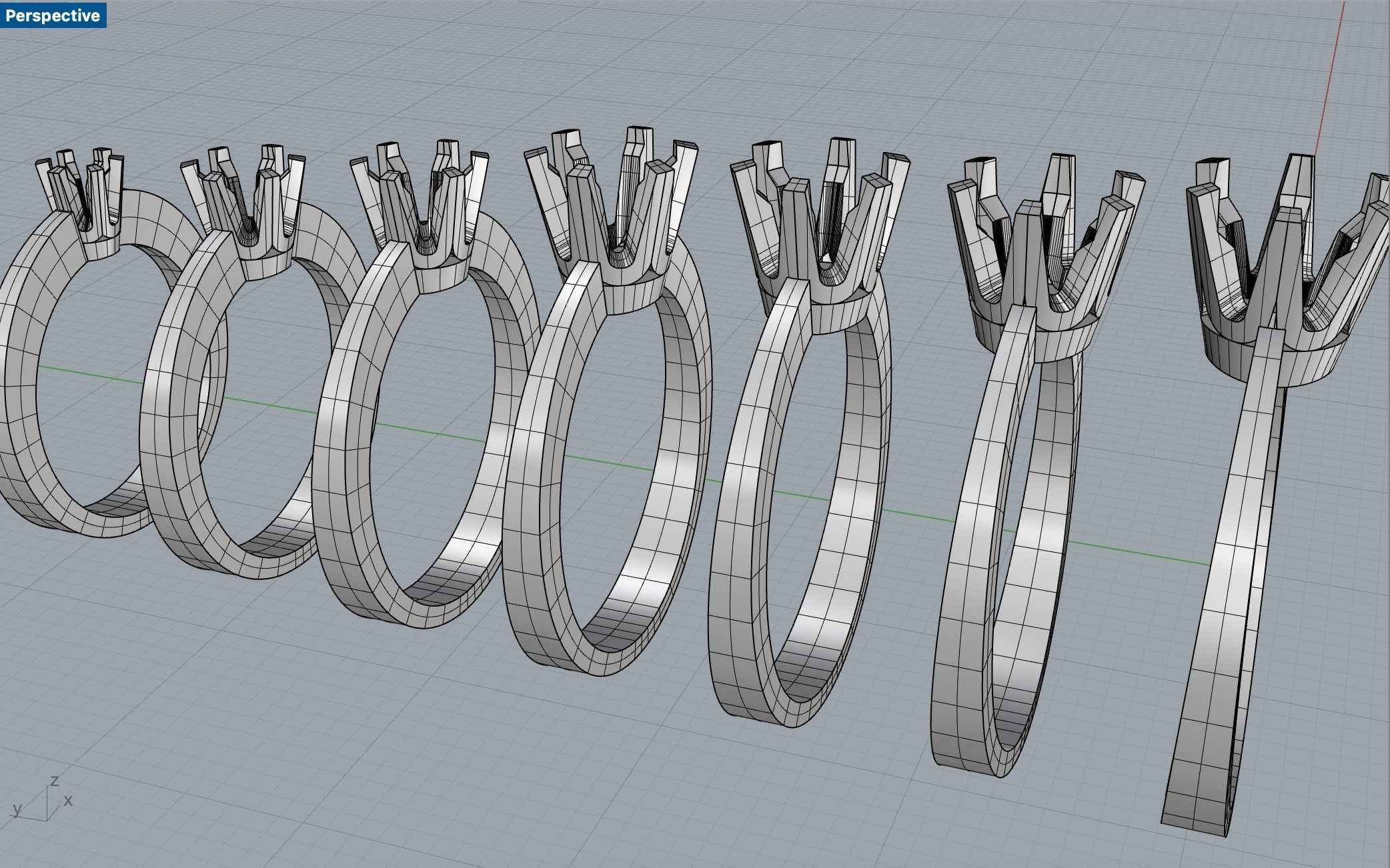 Python Rhino3D Automation Crown Head Rings 3D model 3D printable | CGTrader