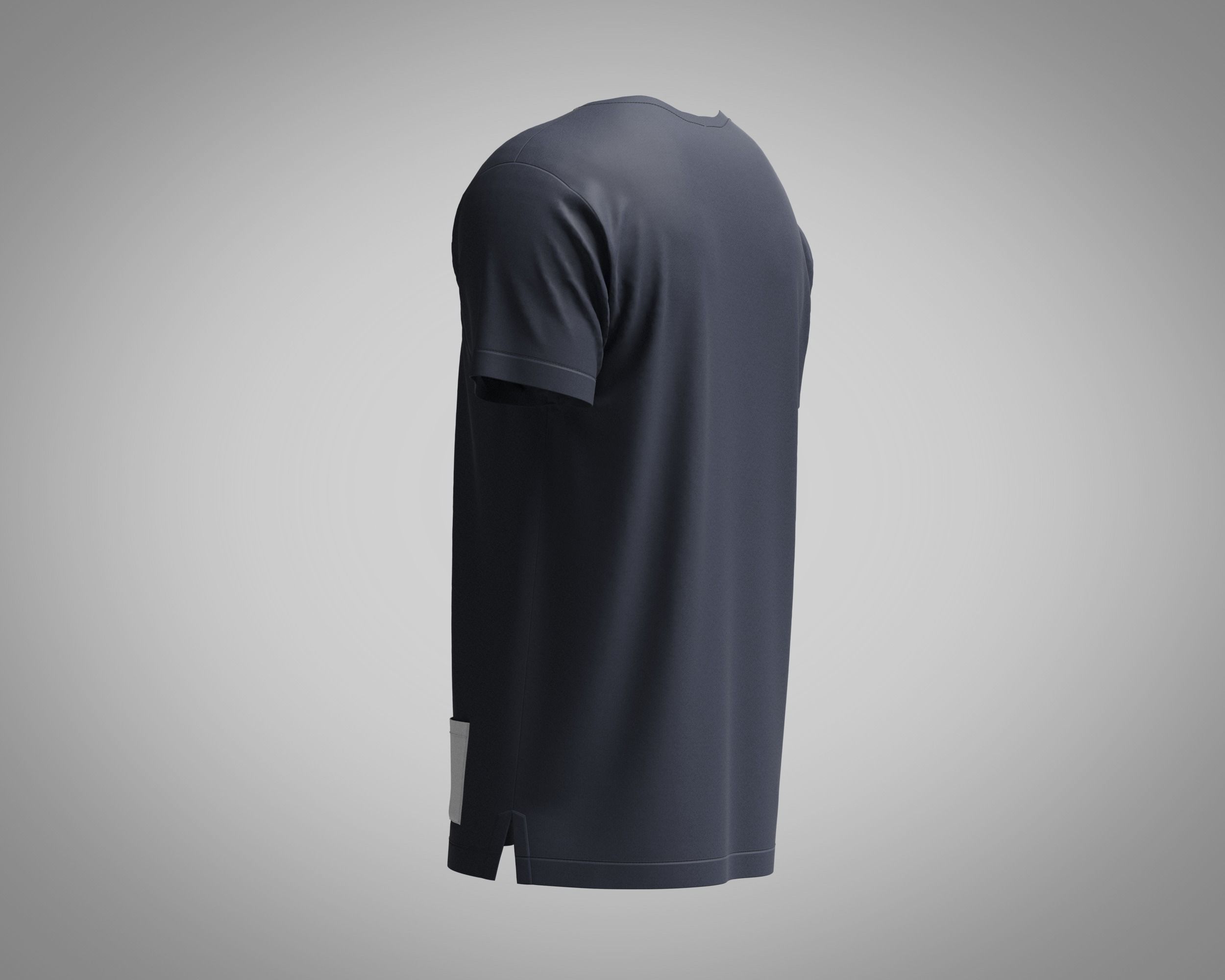 T-Shirt with Button 3D model_8