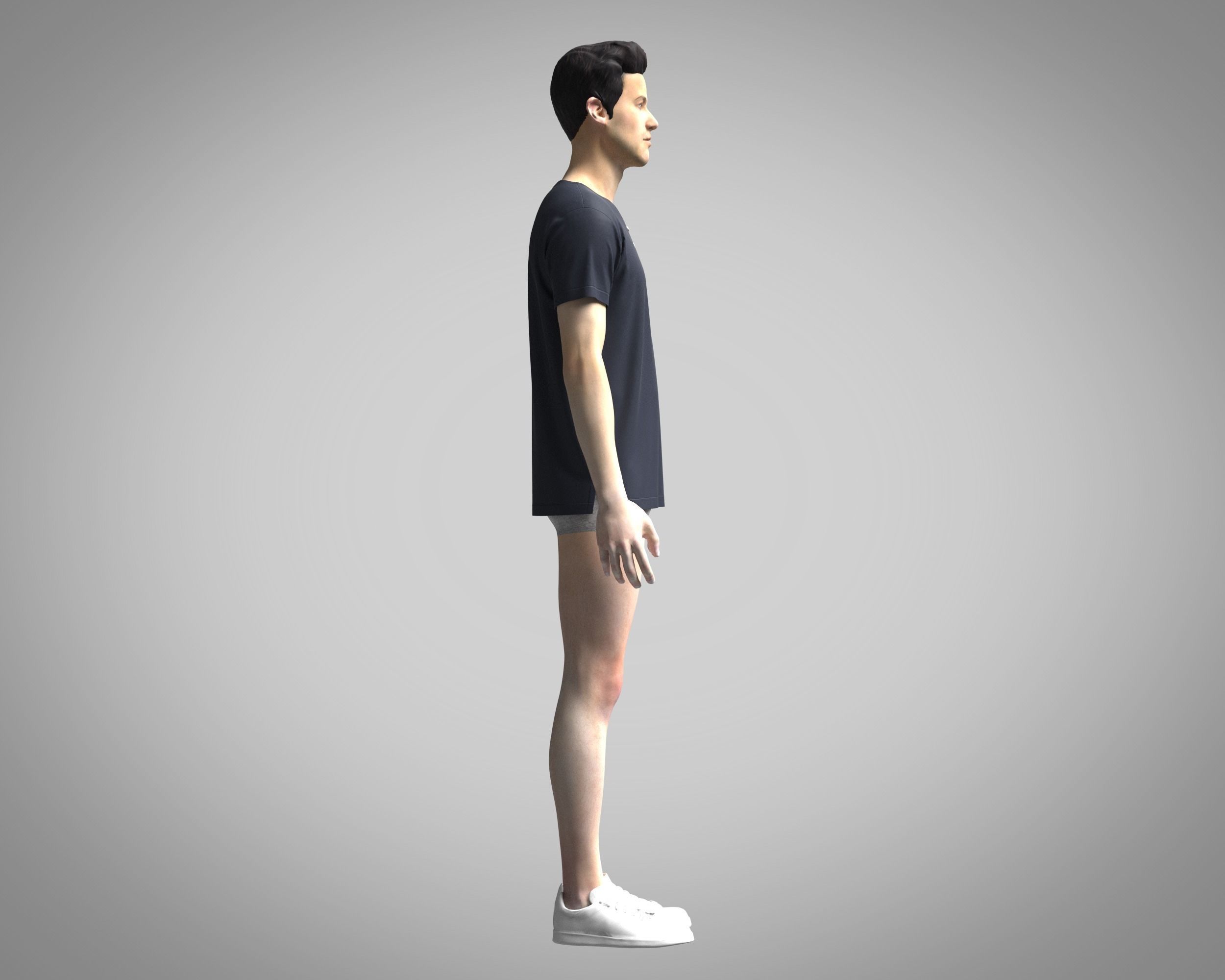 T-Shirt with Button 3D model_11
