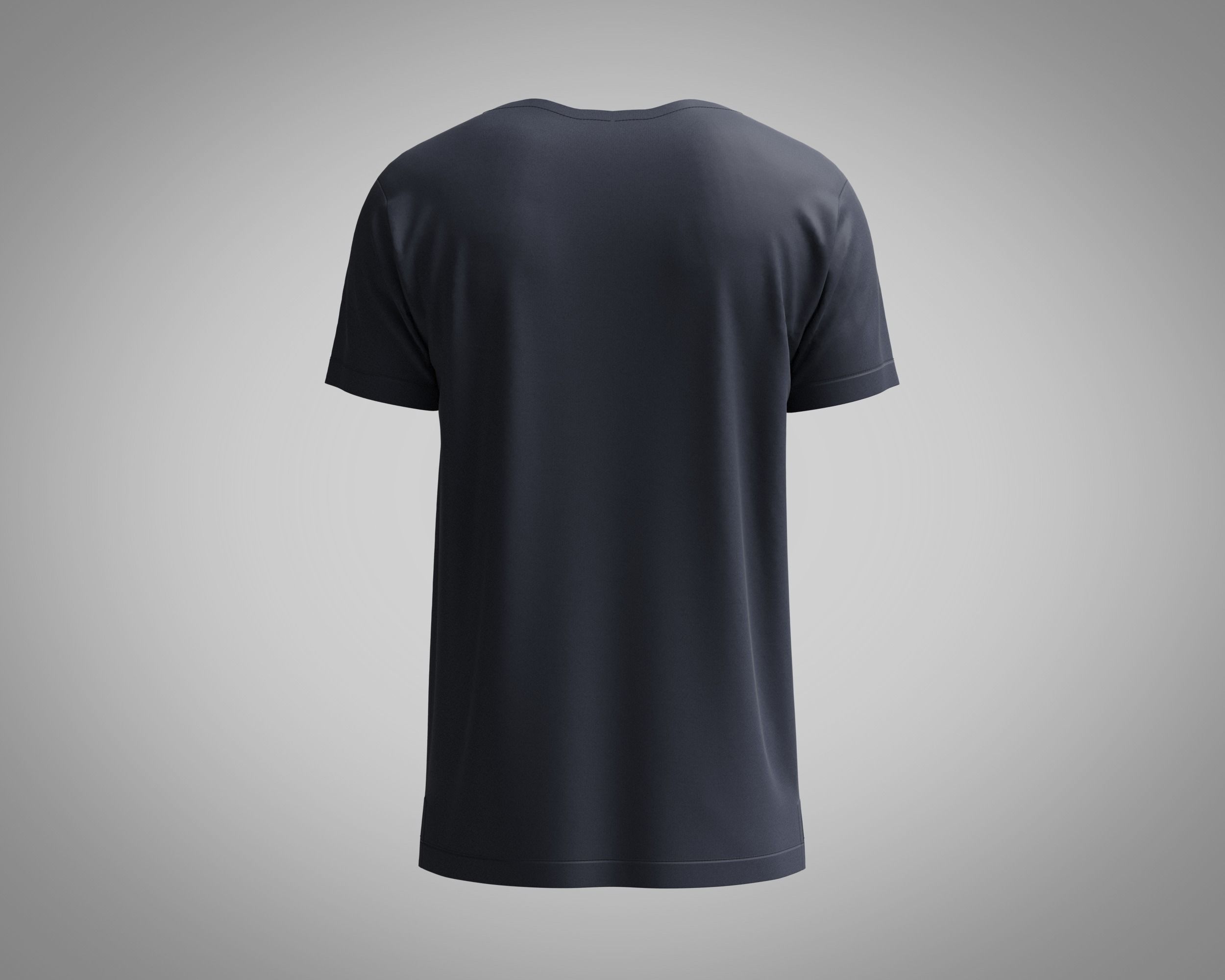 T-Shirt with Button 3D model_7