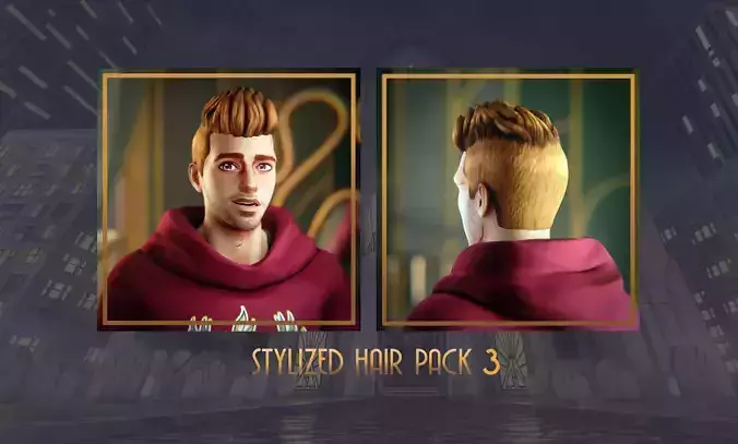 Stylized Hair with Handpainted Textures 3