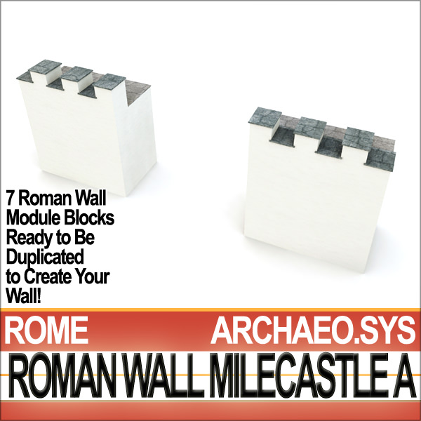 Ancient Roman Mile Castle A 3D model_23