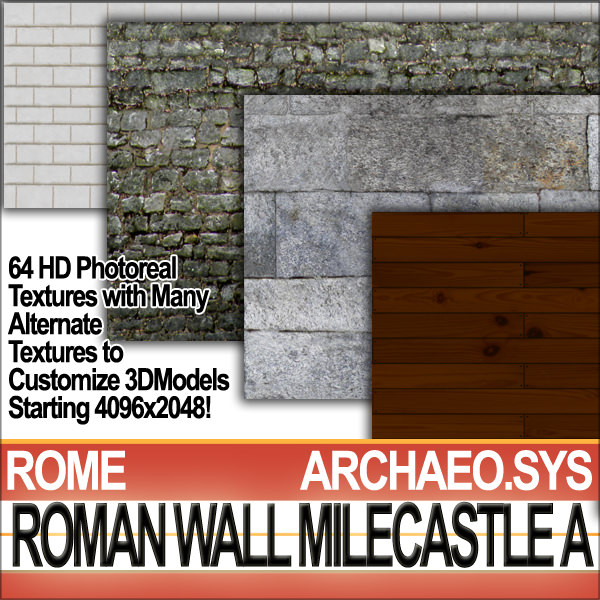 Ancient Roman Mile Castle A 3D model_22