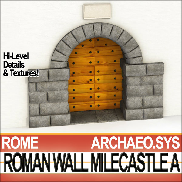 Ancient Roman Mile Castle A 3D model_12