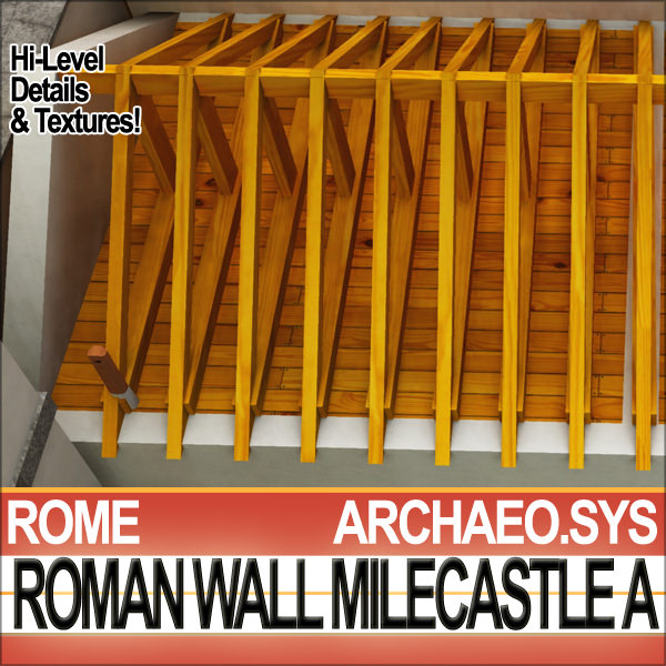 Ancient Roman Mile Castle A 3D model_20