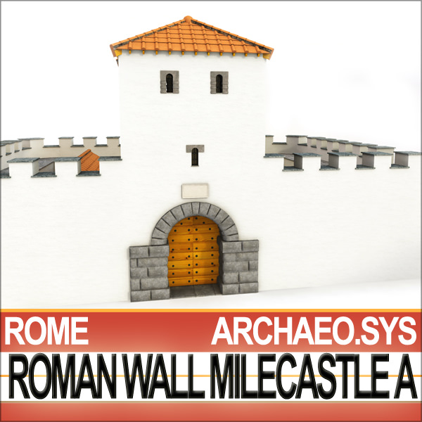 Ancient Roman Mile Castle A 3D model_2