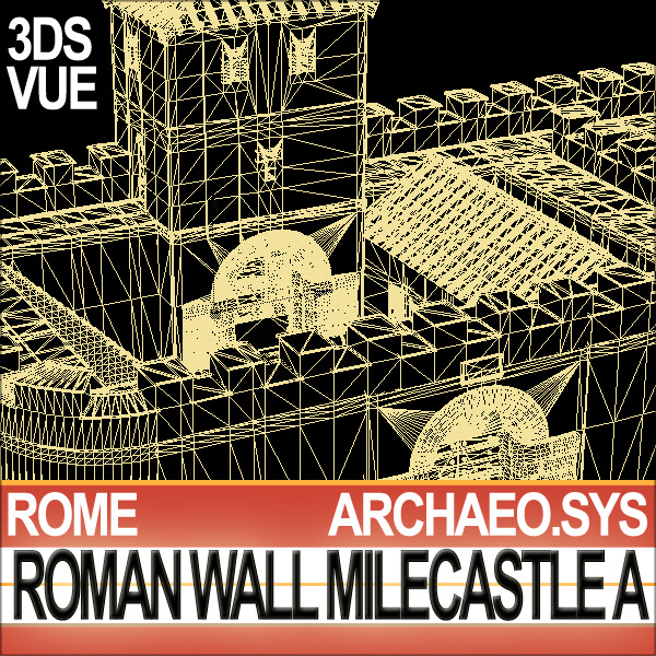 Ancient Roman Mile Castle A 3D model_26