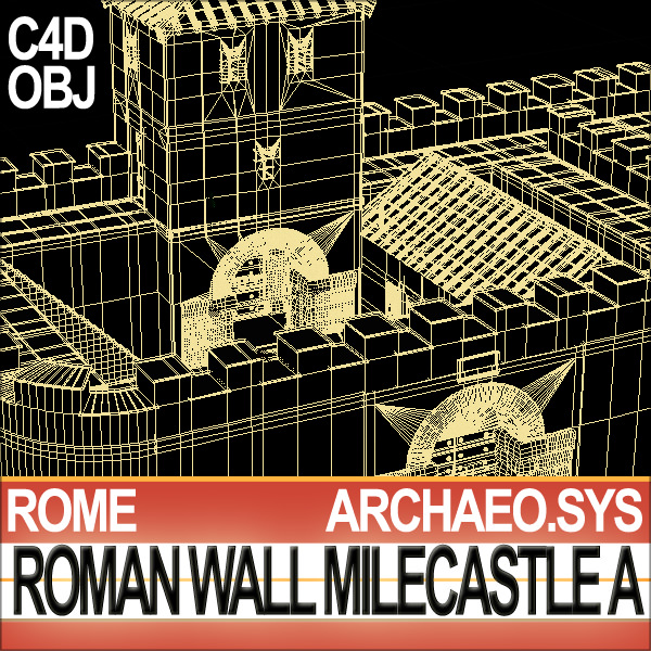 Ancient Roman Mile Castle A 3D model_25