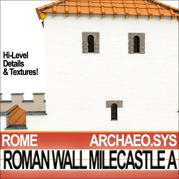 Ancient Roman Mile Castle A 3D model_16