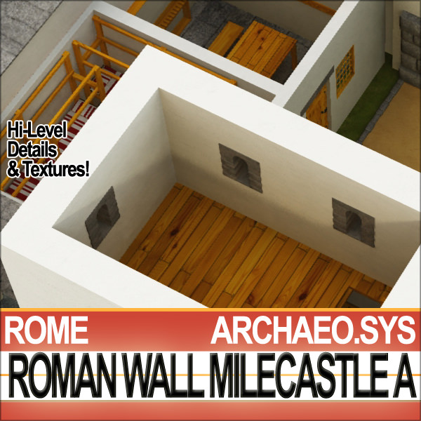 Ancient Roman Mile Castle A 3D model_17
