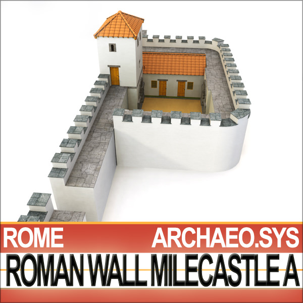 Ancient Roman Mile Castle A 3D model_6