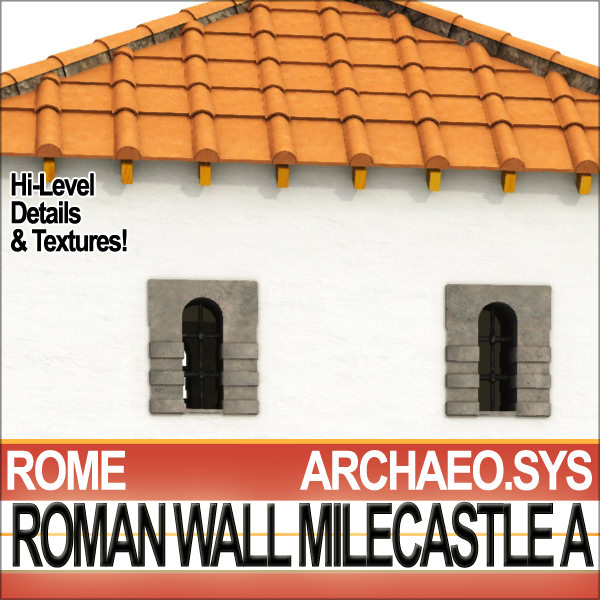 Ancient Roman Mile Castle A 3D model_18