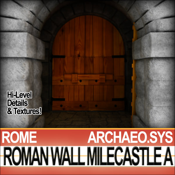 Ancient Roman Mile Castle A 3D model_21