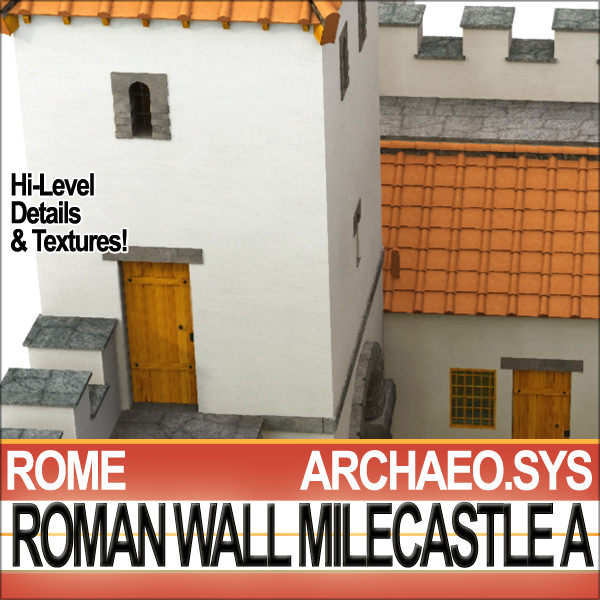 Ancient Roman Mile Castle A 3D model_19