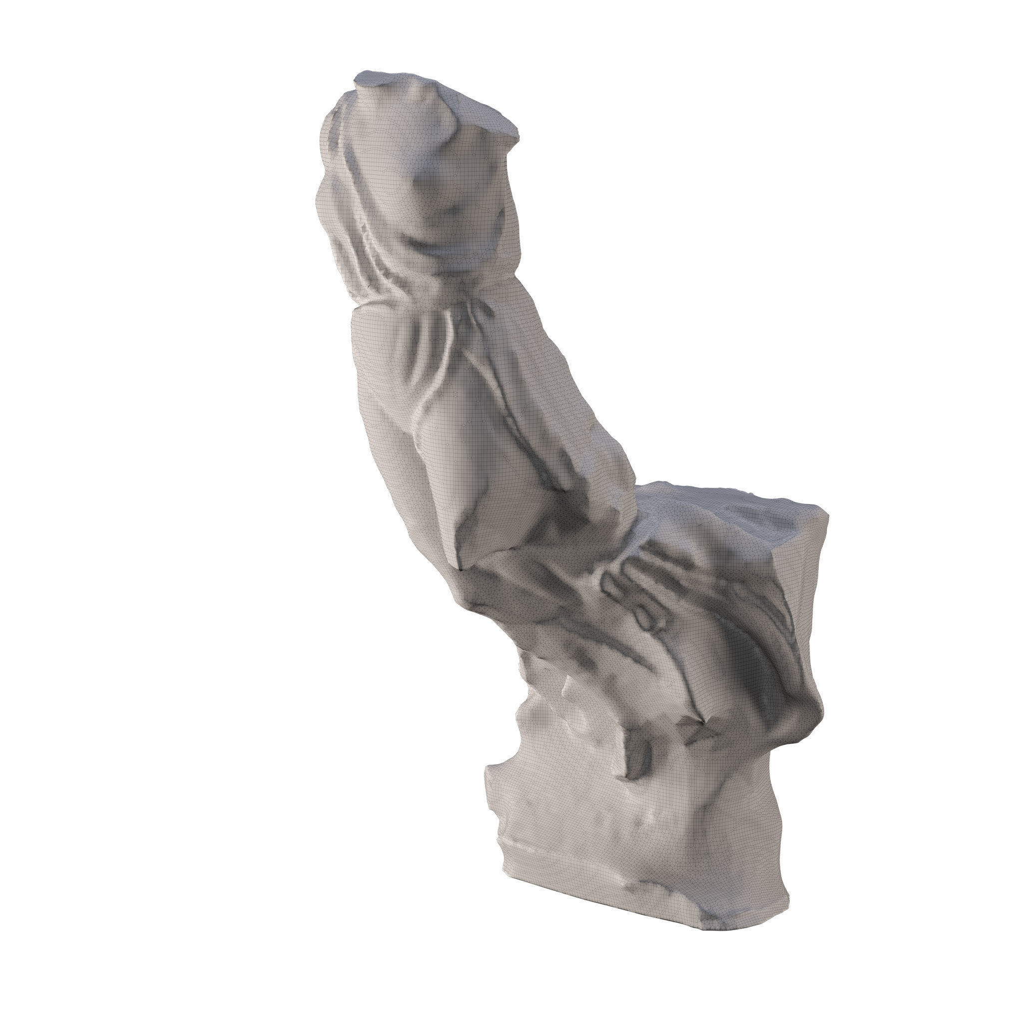 Winged Victory of Samothrace sculpture 3D model_7