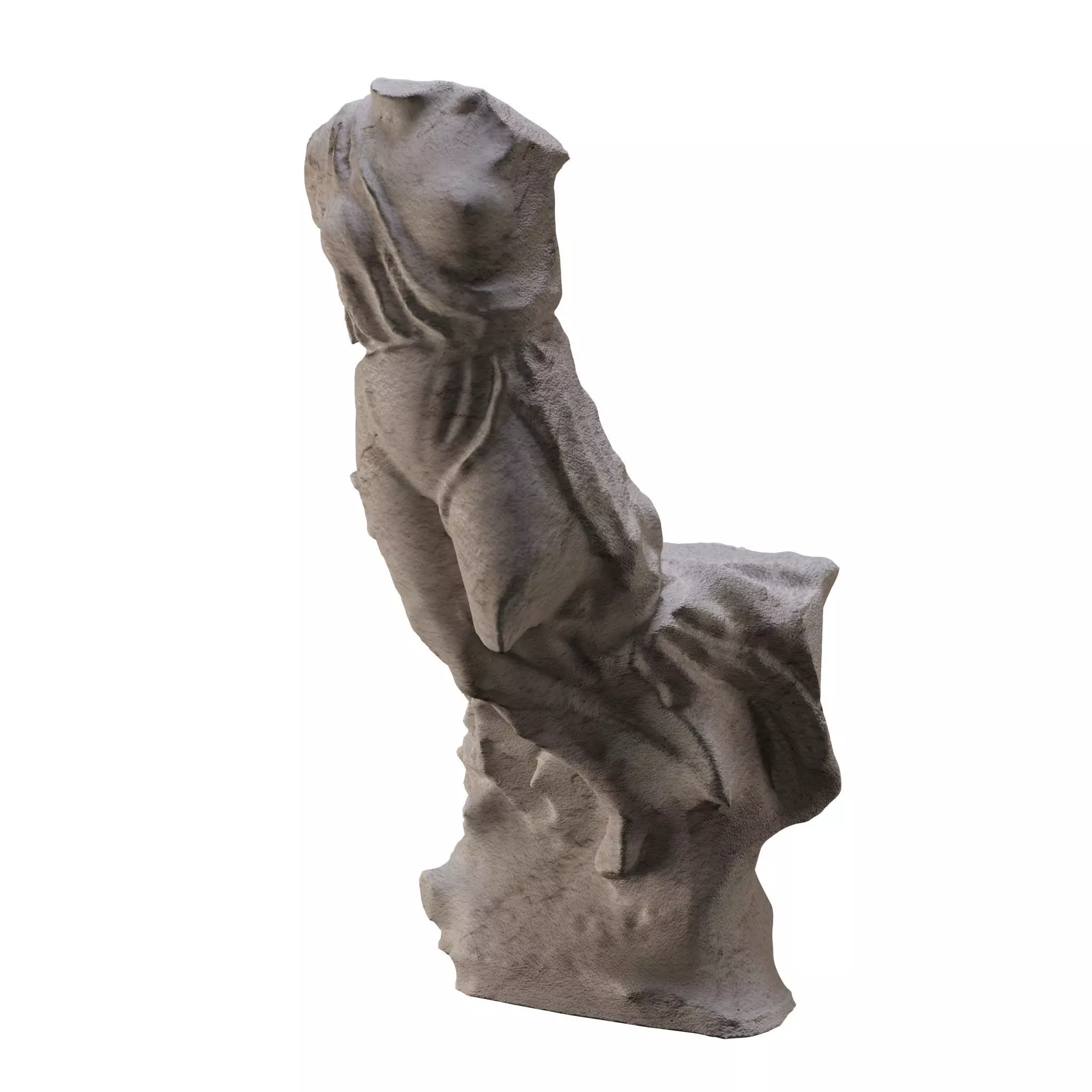 Winged Victory of Samothrace sculpture 3D model_0