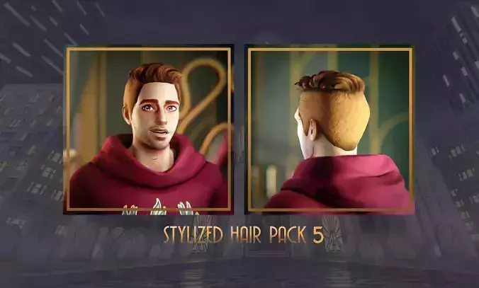 Stylized Hair with Handpainted Textures 5