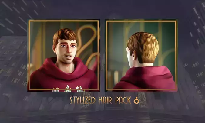 Stylized Hair with Handpainted Textures 6