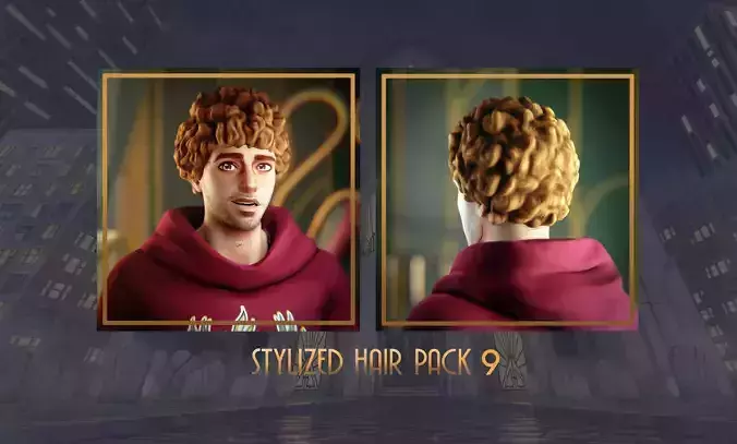 Stylized Hair with Handpainted Textures 9