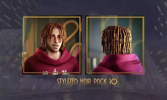 Stylized Hair with Handpainted Textures 10
