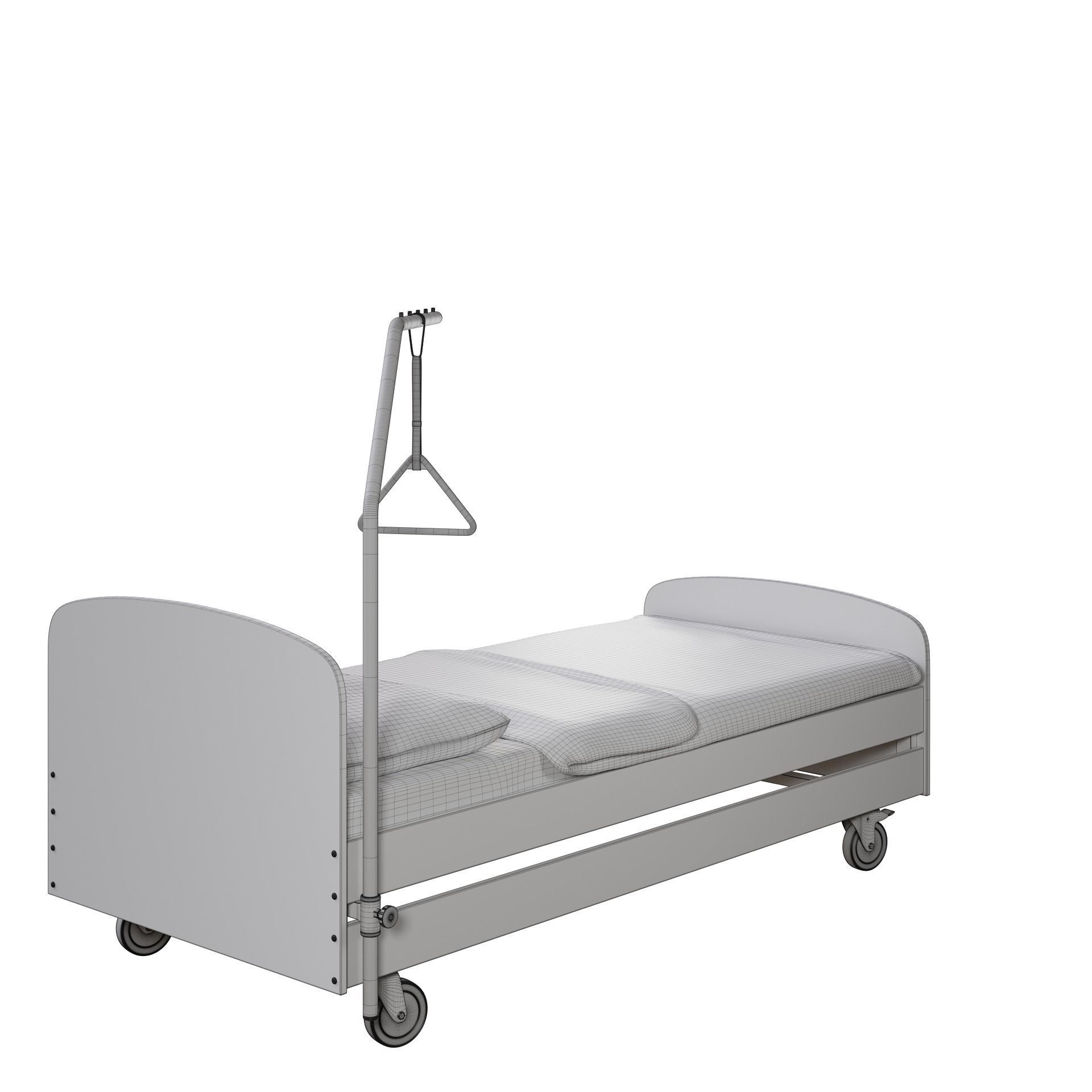 Medical bed 3D model_10