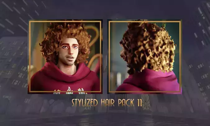 Stylized Hair with Handpainted Textures 11