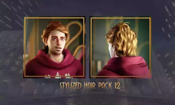 Stylized Hair with Handpainted Textures 12