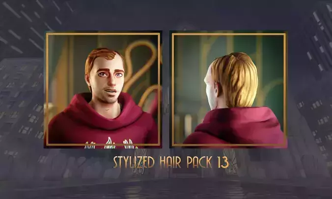 Stylized Hair with Handpainted Textures 13