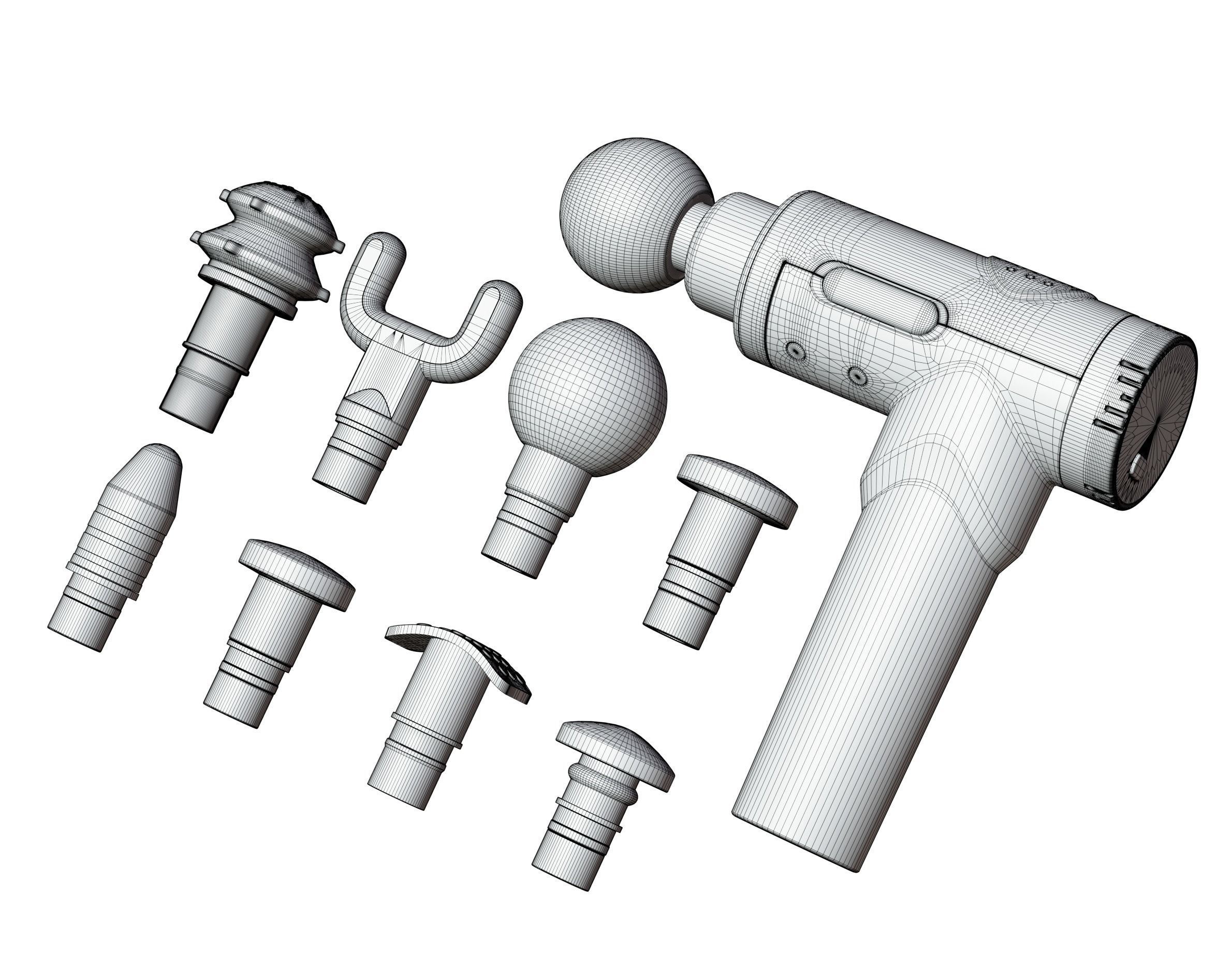 Massage Gun 3D model_11